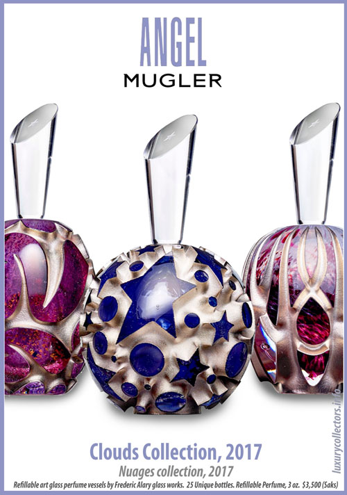 Thierry Mugler Angel Perfume Collector's Limited Edition Bottle 2017 Clouds Cloud Egg Eggs Nuages Unique Art Glass Mouthblown