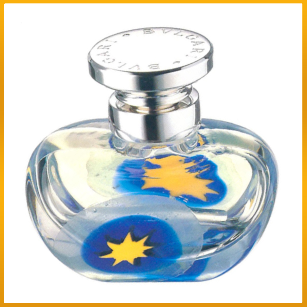 Bvlgari Bulgari Murano Italy Crystal Perfume Bottle Carlo Moretti Sterling Silver Numbered Limited Edition Sunburst