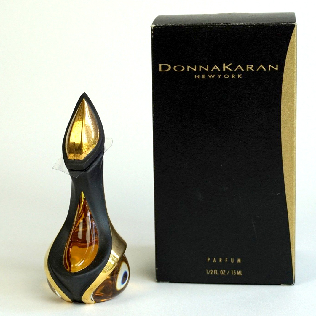 Donna Karan New York Parfum Limited Edition Perfume Bottle Gold Black Numbered 