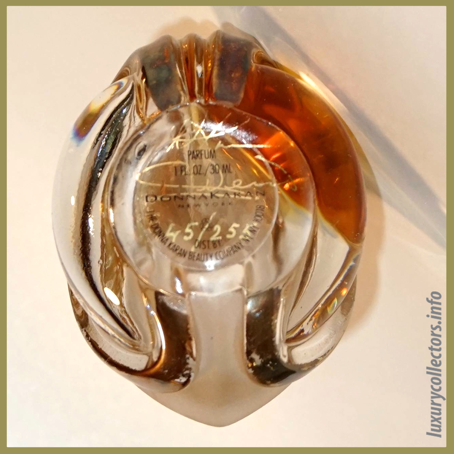 Signatures of Stephan Weiss Numbered Donna Karan New York Parfum Limited Edition Perfume Bottle Gold Signed 