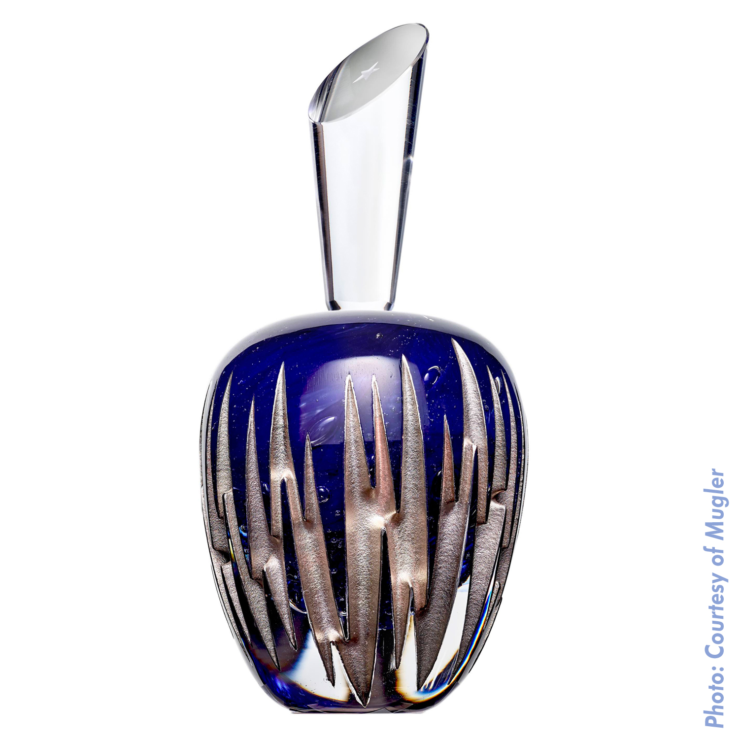 Thierry Mugler Angel Perfume Collector's Limited Edition Bottle 2018 2017 Clouds Cloud Egg Eggs Nuages Unique Art hand Glass Mouthblown Jean-Jacques Urcun Frederic Alary Blue Silver Sapphire Spears