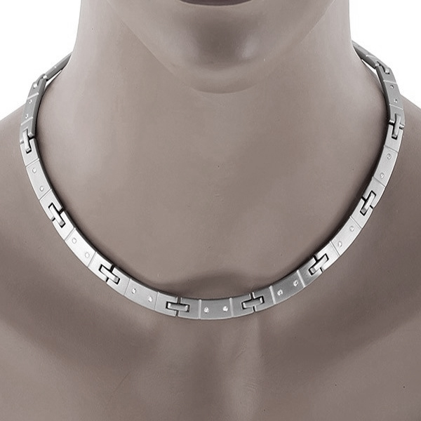 Tiffany and & Co. Streamerica 18K White Gold Link Necklace Collection Diamonds 2000 2002 