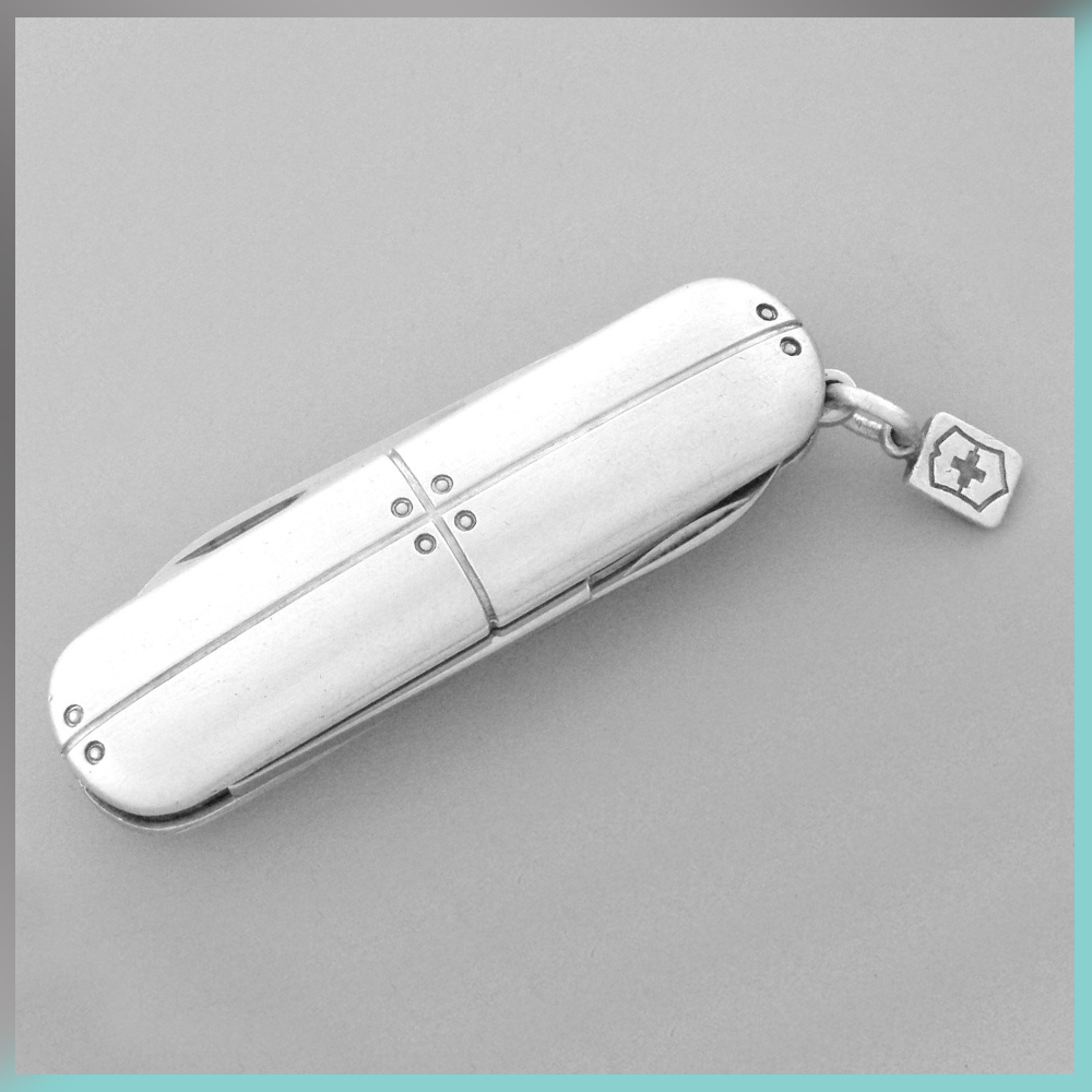 Victorinox Swiss Pocket Knife blade logo charm Tiffany & and Co. Streamerica Sterling Silver Collection 2002 .925