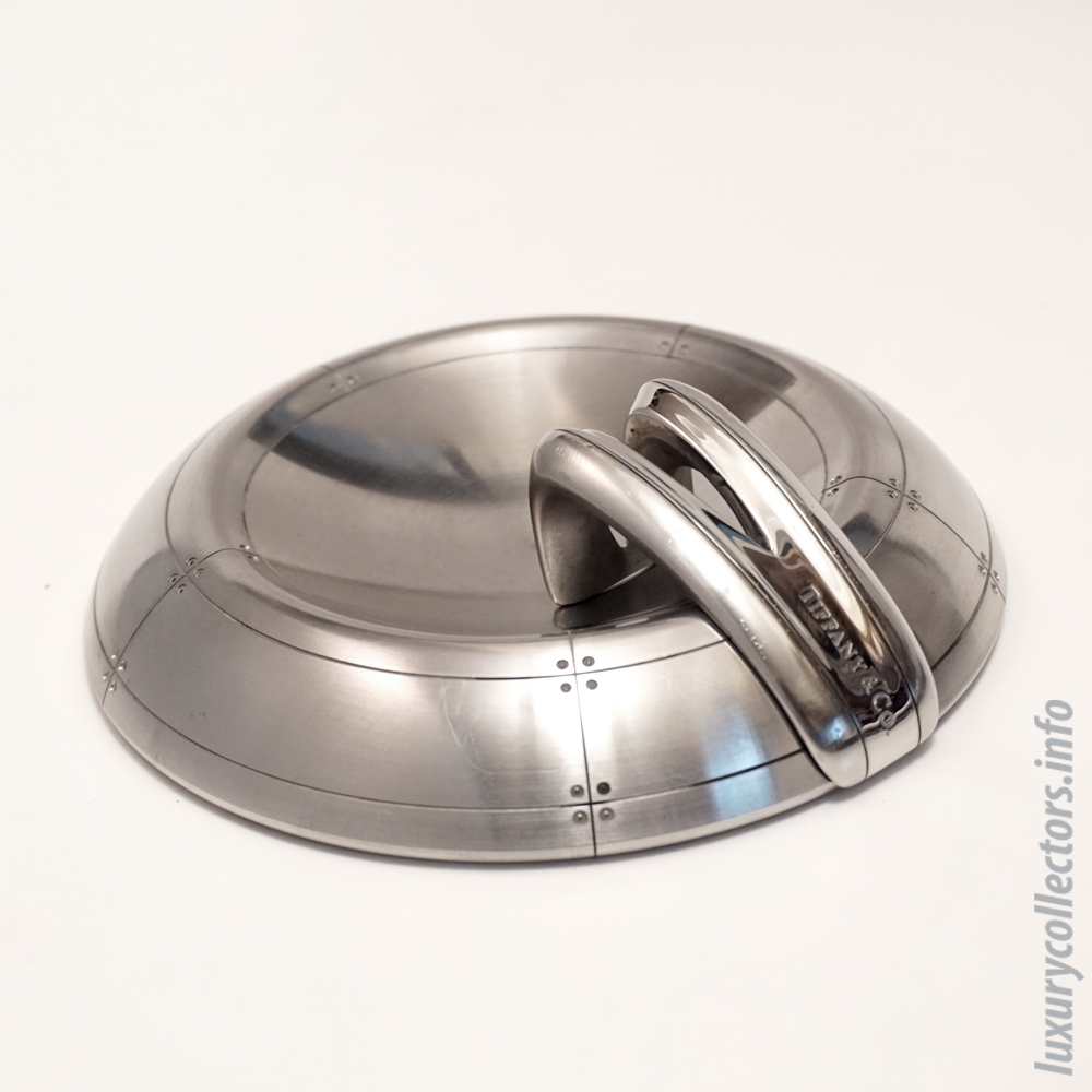 Tiffany & Co. Streamerica Zephyr Ashtray with Stand Stainless Steel