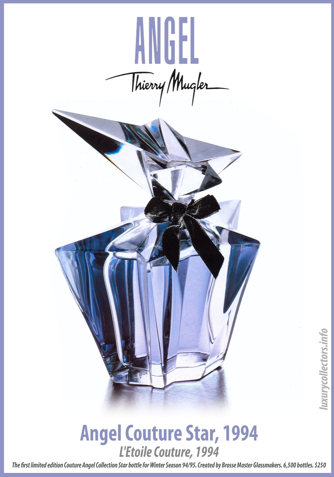 Thierry Mugler's first limited edition numbered Couture Star Perfume Bottle