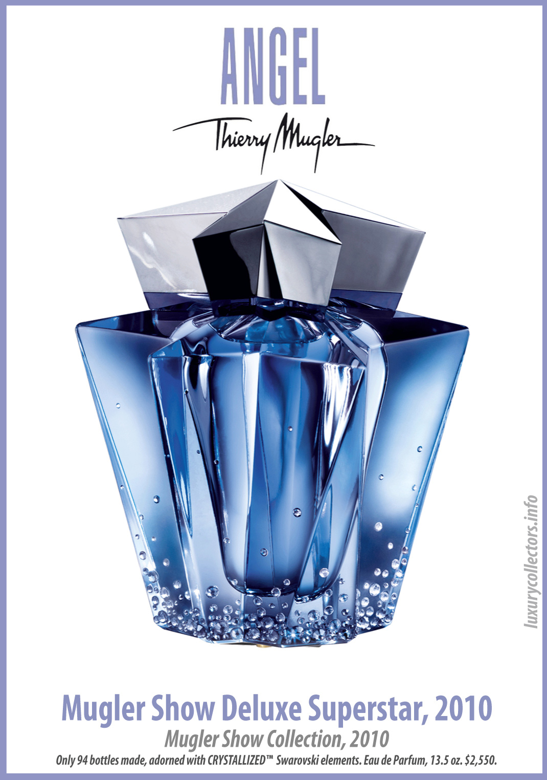 Thierry Mugler Angel 20 Years Perfume Collector's Limited Edition Bottle 2010 Show Deluxe Superstar