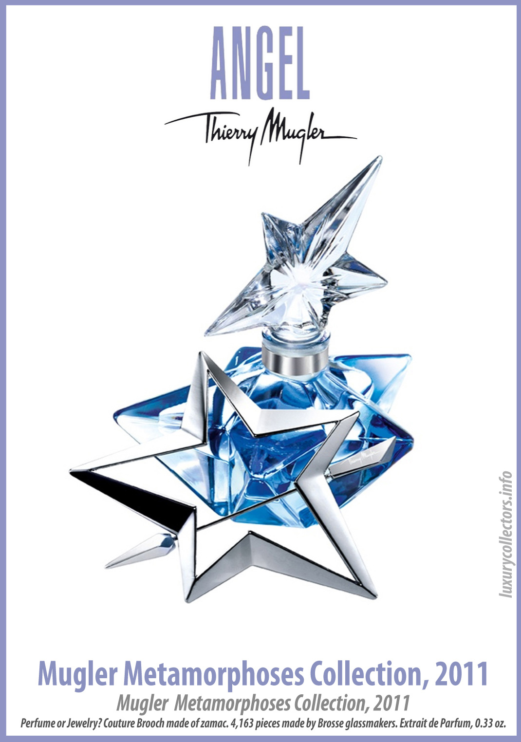 Thierry Mugler Angel 20 Years Perfume Collector's Limited Edition Bottle 2011 Metamorphoses