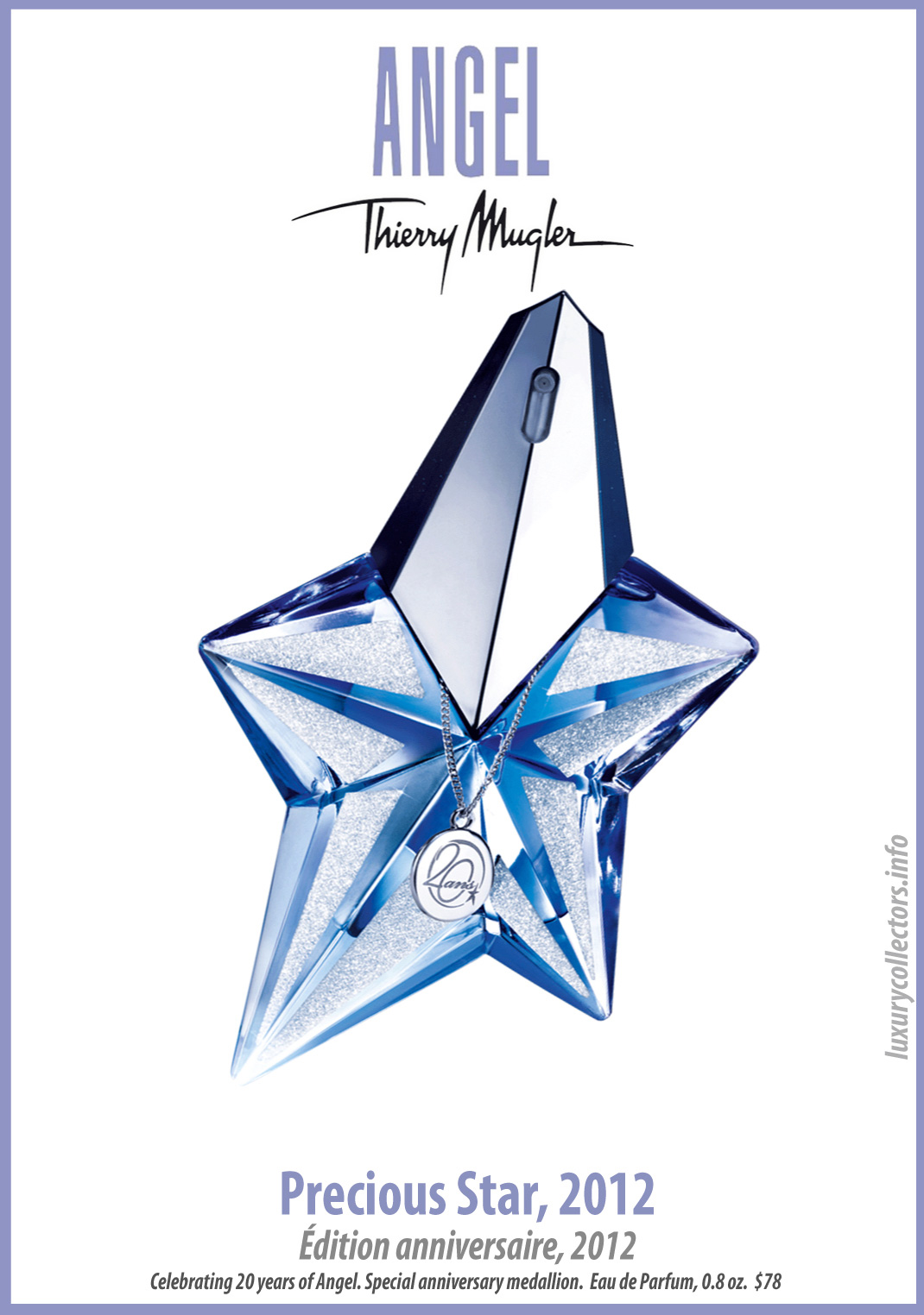 Thierry Mugler Angel Perfume Collector's Limited Edition Bottle 2012 Presious Star