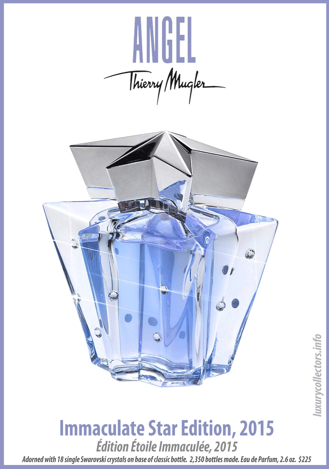 Thierry Mugler Angel Perfume Collector's Limited Edition Bottle 2015 Immaculate Star