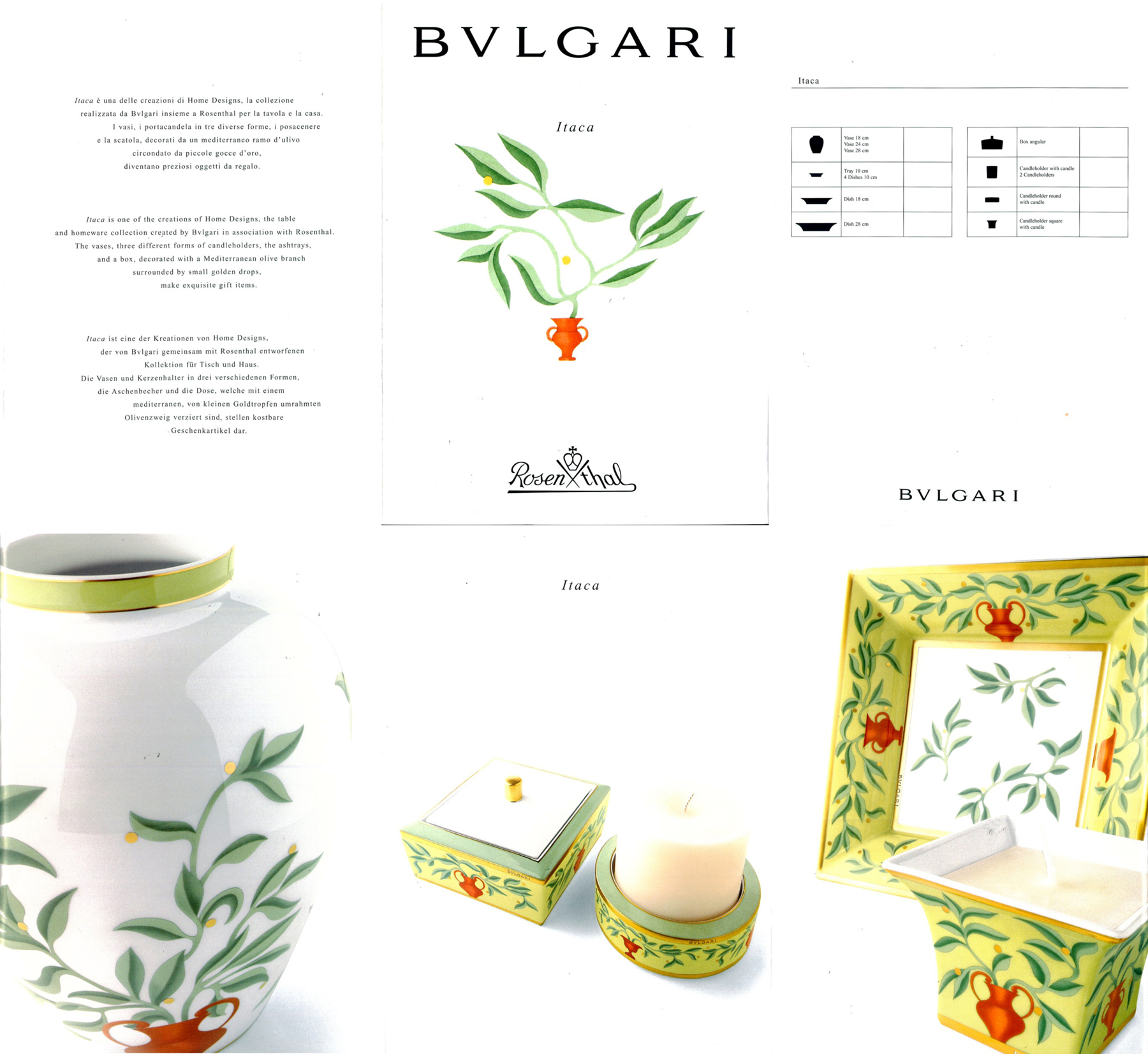 Bulgari Bvlgari Itaca Vase Rosenthal Fine China Housewares Home Porcelain Catalog
