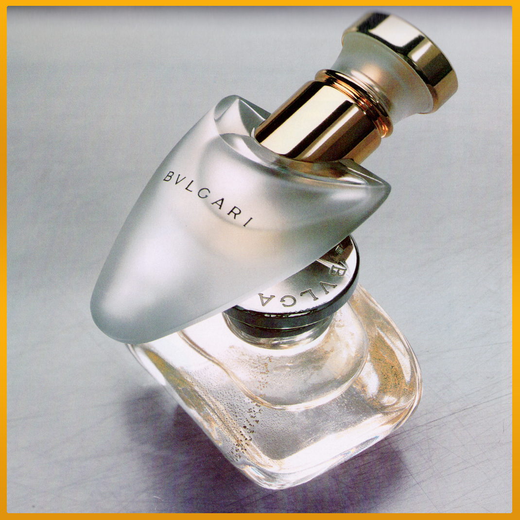 Bvlgari Bulgari Murano Italy Crystal Perfume Bottle Carlo Moretti Sterling Silver Numbered Limited Edition Speckled Gold