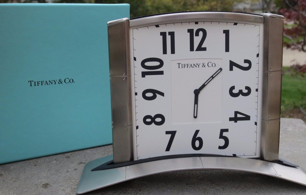 Tiffany & Co. Streamerica Airframe Desk Clock in Stainless Steel