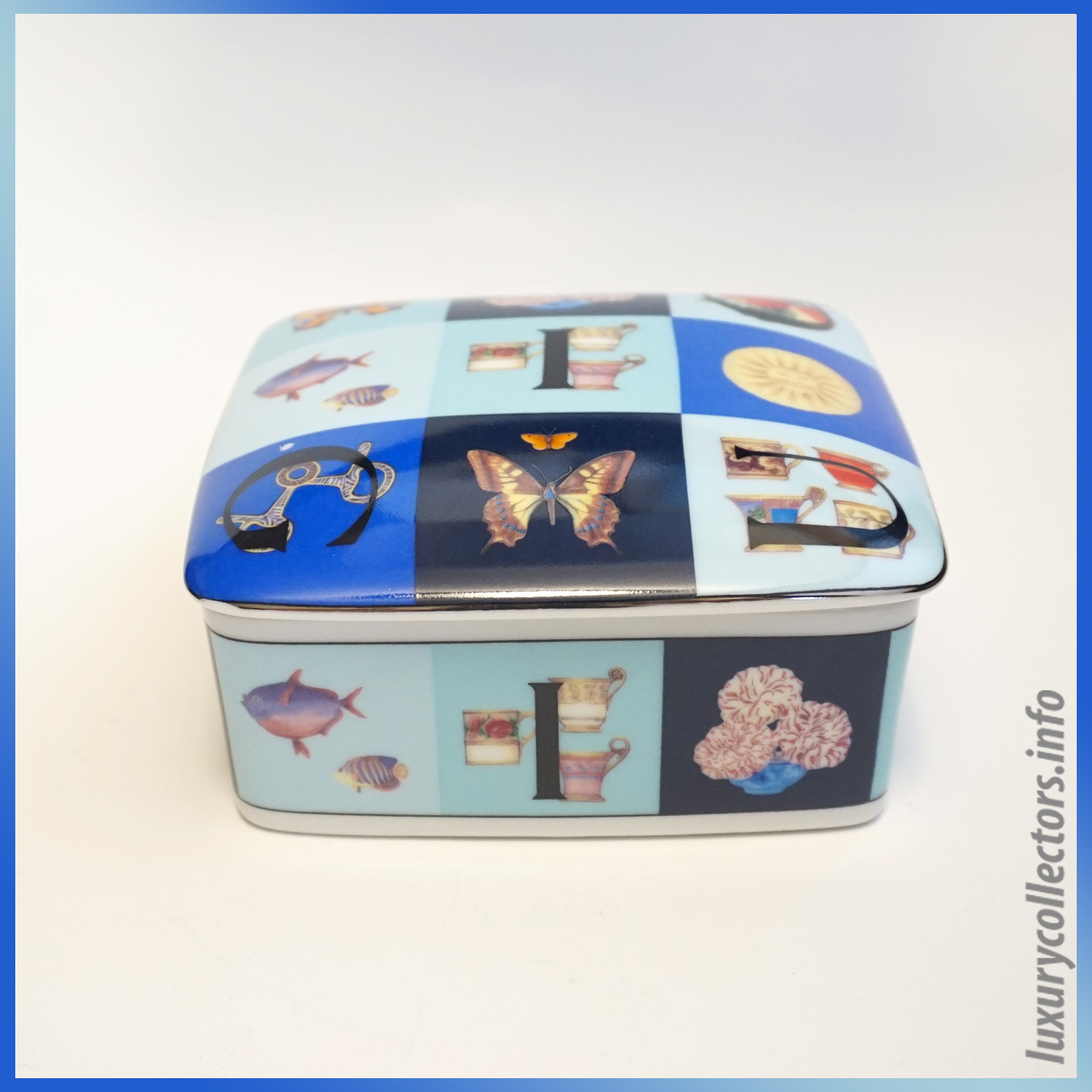 Gucci Home Housewares Decor Tableware Coffee China Porcellana Covered Box lid Candy Butterfly