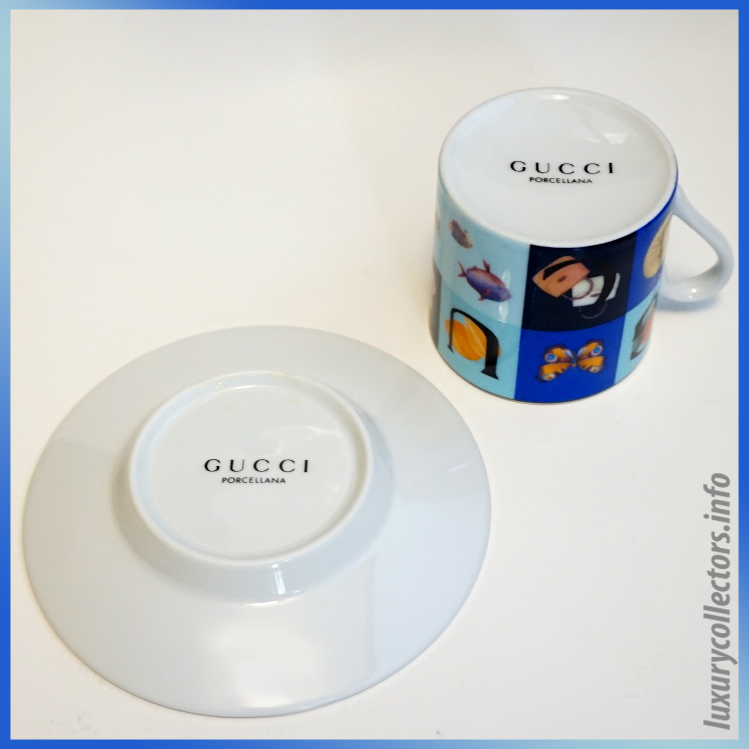Gucci Home Housewares Tea Pot Coffee China Porcellana Coffee Espresso Cup Underside