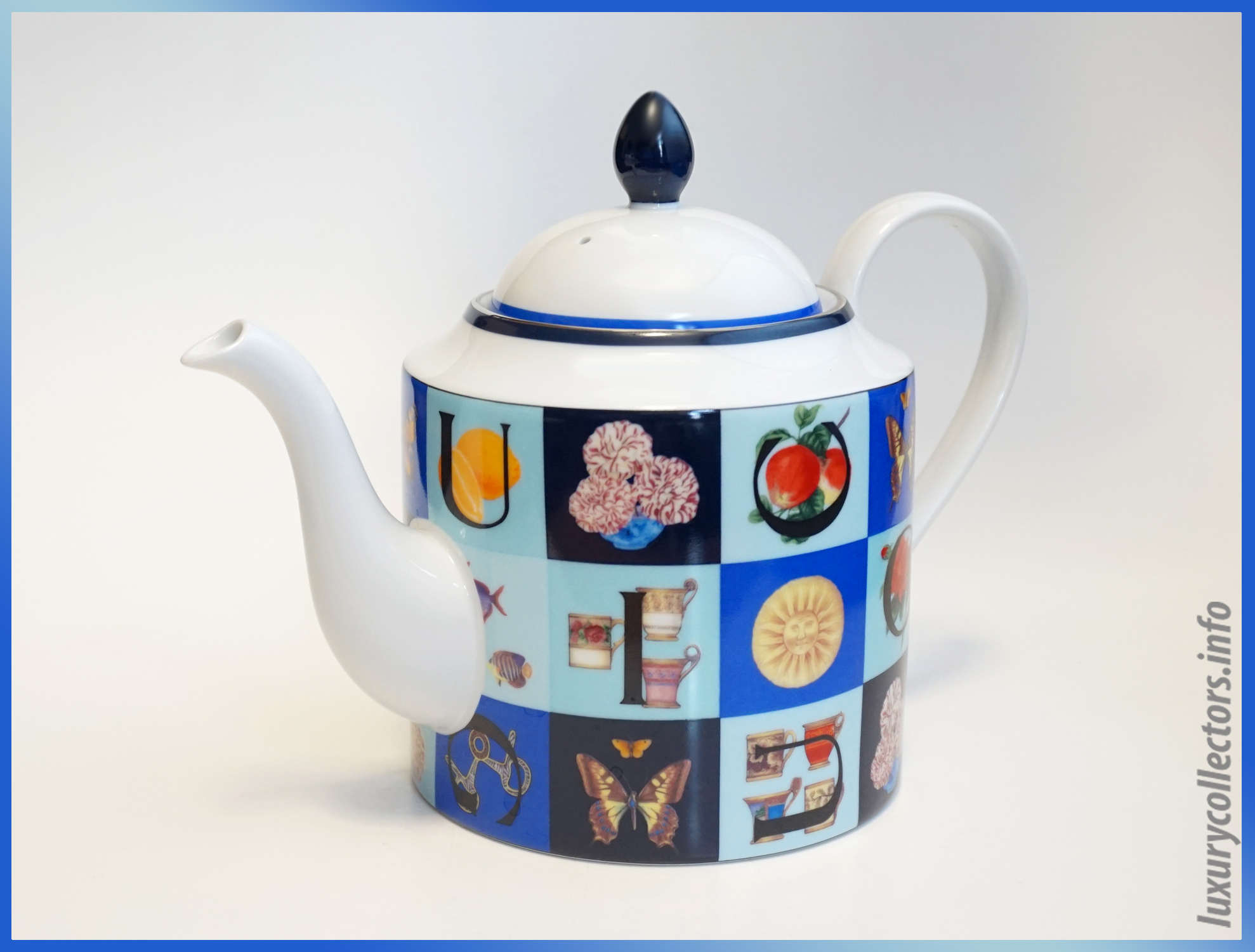 Gucci Home Housewares Tea Pot Coffee China Porcellana Lid Pattern