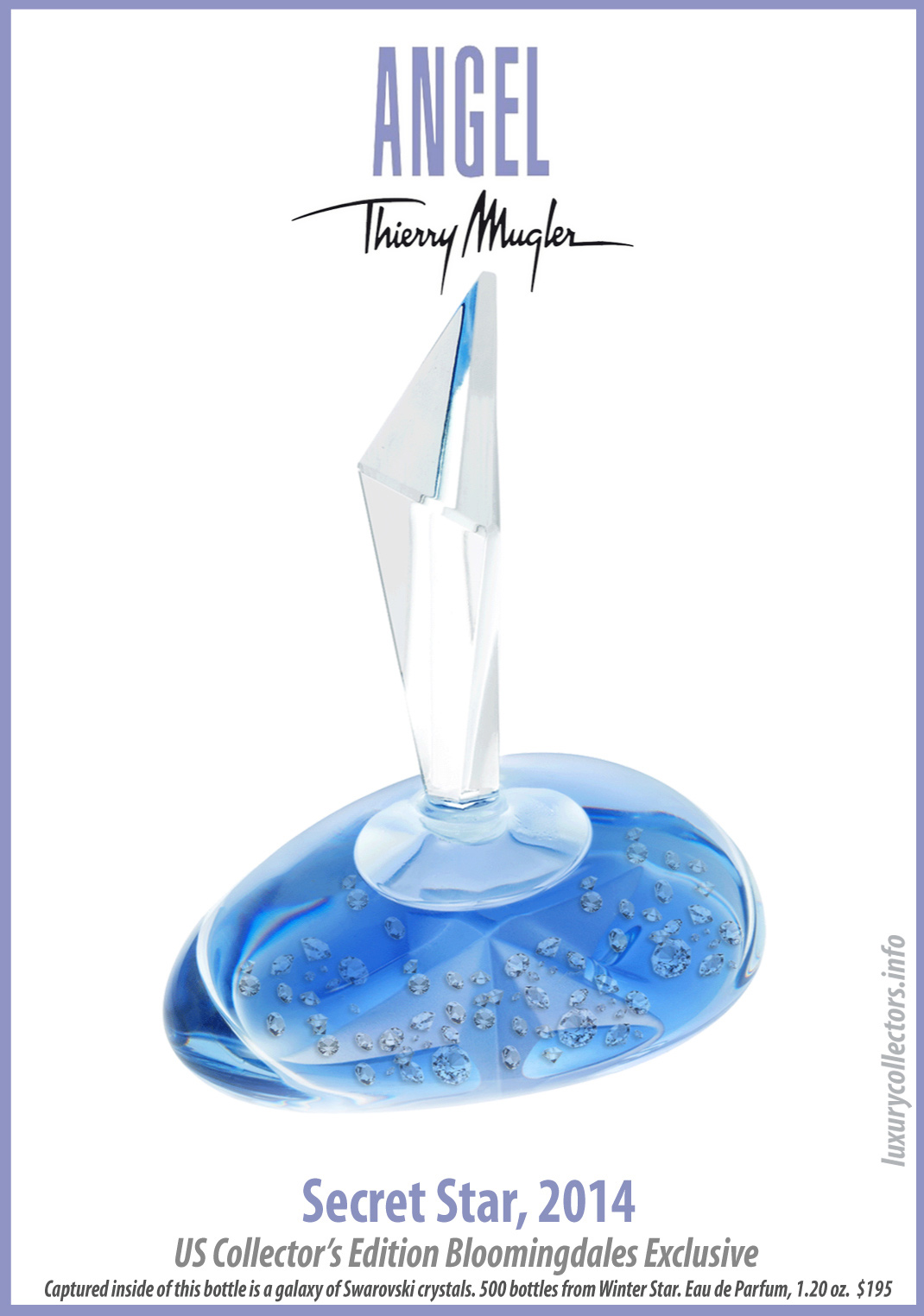 Thierry Mugler Angel Perfume Bottle Secret Star 2014 Limited Edition Numbered