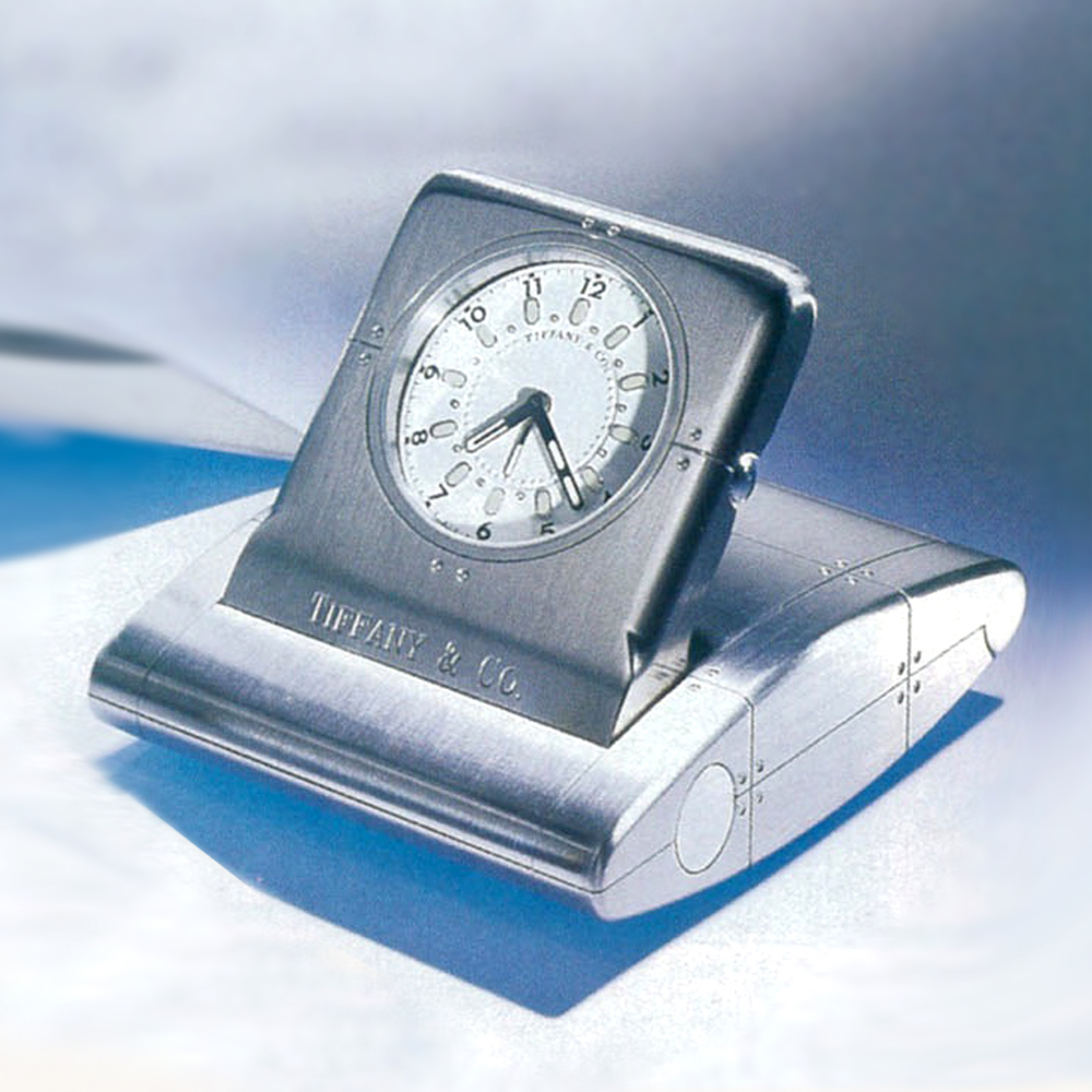Streamerica Tiffany & Co. Metrozone Travel Alarm Clock Stainless Steel