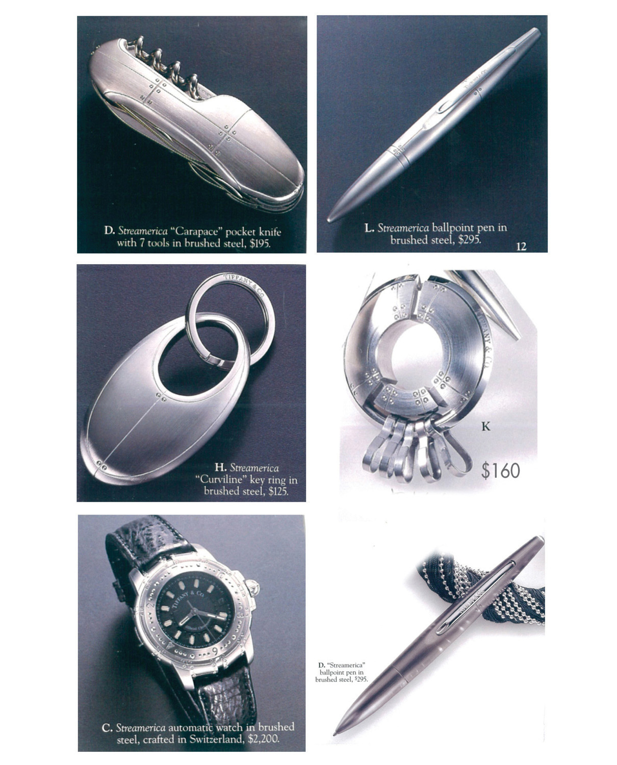 Tiffany & Co. Streamerica Stainless Steel Collection Advertisements Clippings