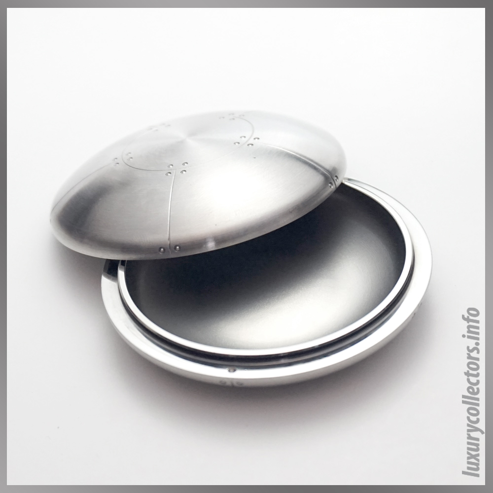 Streamerica Tiffany & adn Co. Perisphere Nesting Boxes Stainless Steel Paperweight Opened