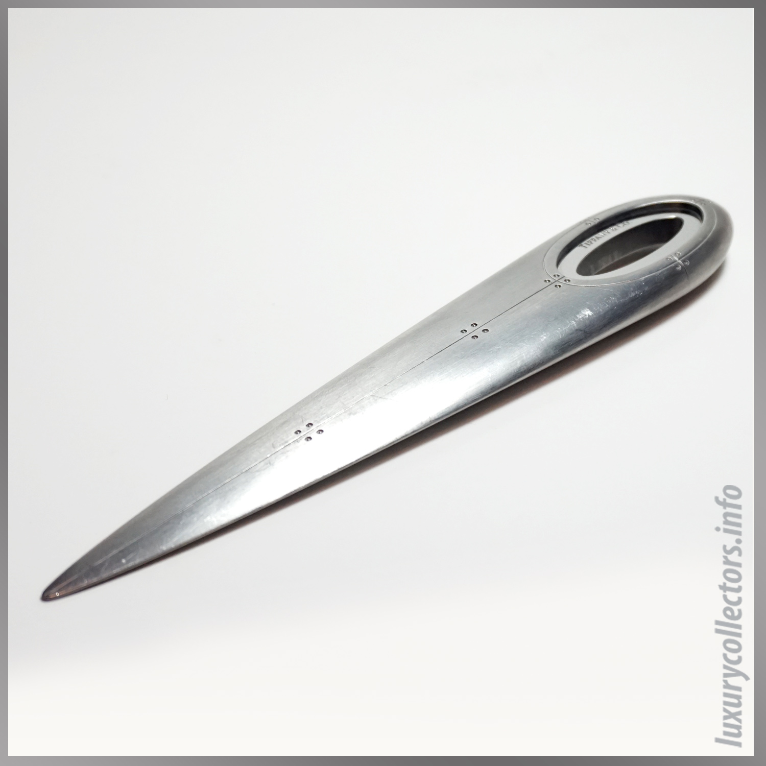 Tiffany & and Co. Streamerica Stainless Steel Trylon Letter Opener Desk Home Collection Office