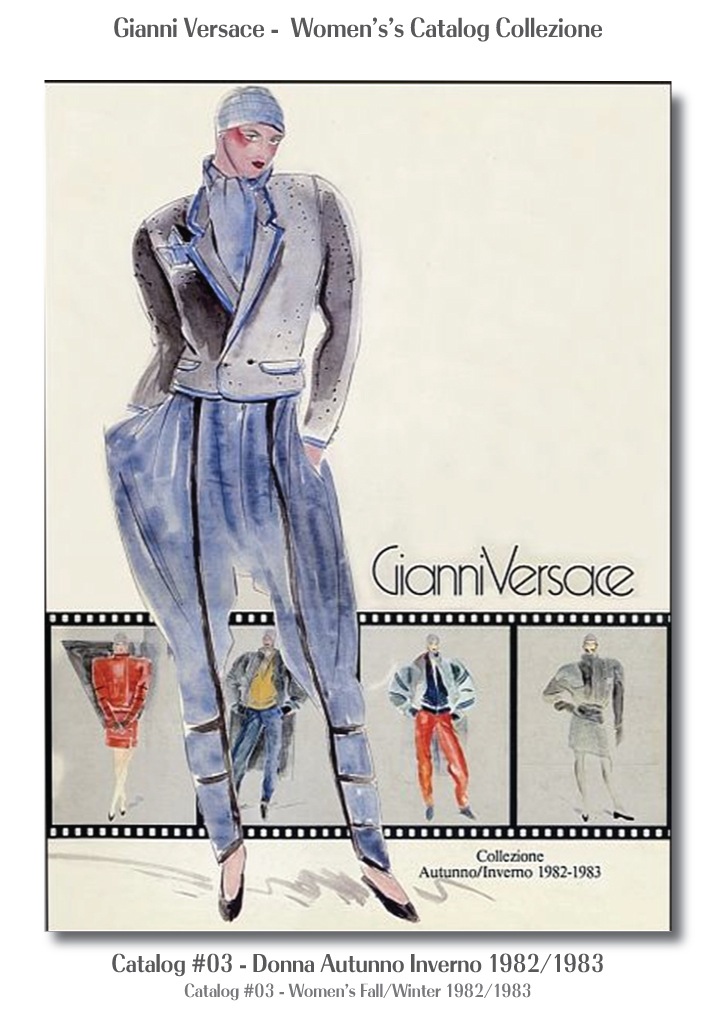 Gianni Versace Donna Collezione Autunno Inverno Women’s Fall Winter Catalog SuperModels Fashion #03, 1982 / 1983