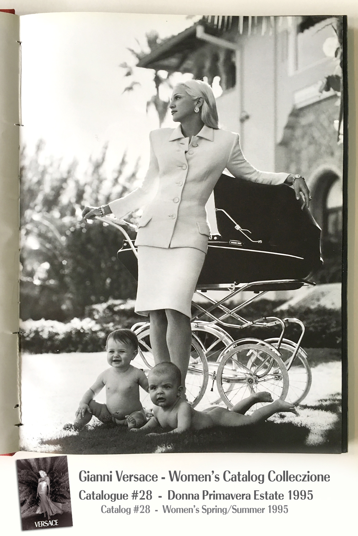 Babies Palm Beach Steven Meisel Gianni Versace Donna Collezione Primavera Estate Woman’s Spring Summer Madonna Catalog Fashion Supermodels #28, 1995