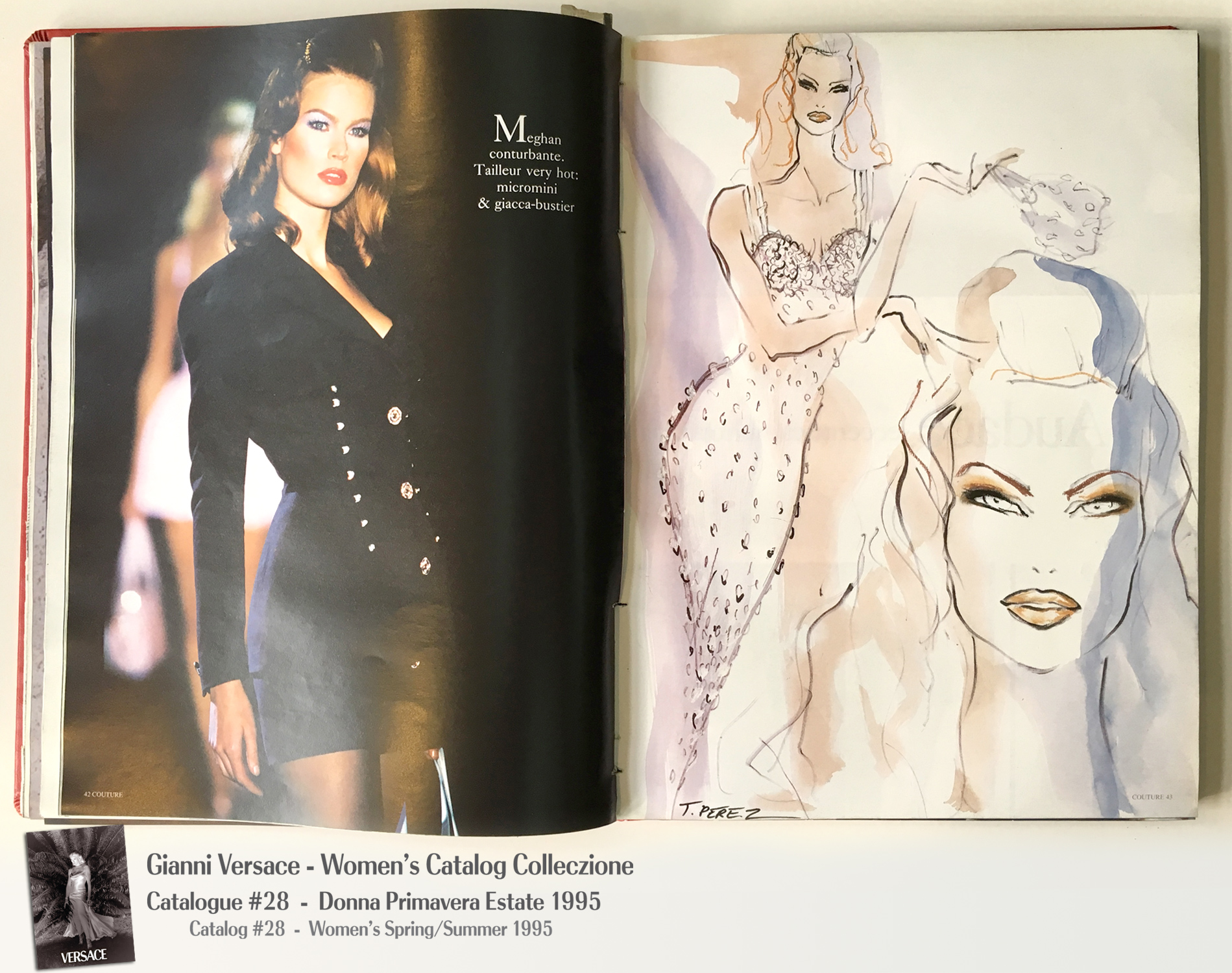 Meghan Douglas Gianni Versace Donna Collezione Primavera Estate Woman’s Spring Summer Thierry Perez Runway Models Catalog Fashion Supermodels #28, 1995
