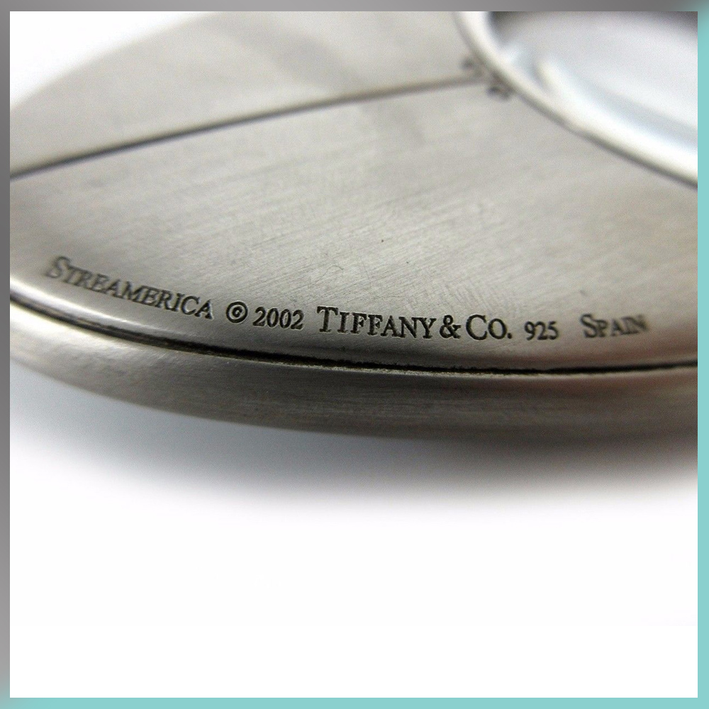 Magnifier Magnifying Glass Desk Tiffany & and Co. Streamerica Sterling Silver Collection 2002 .925 Side Markings detail